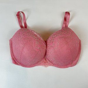 NWOT Victoria's Secret Bra 32DDD Dream Angels Push-Up Pink Lace B555